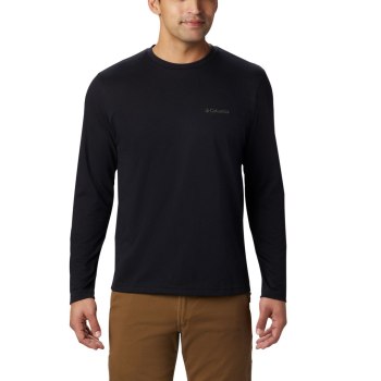 Columbia Thistletown Park Crew Neck Long Sleeve, Sudaderas Negros Para Hombre | 075832-TUZ